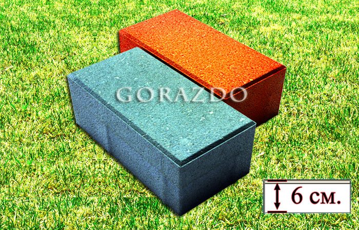 Тротуарная плитка Кирпичик  200х100х60